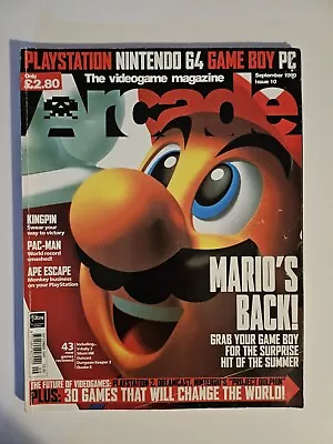 ARCADE MAGAZINE. Retro Gaming. Sept 1999. Issue 10. MARIO PAC-MAN KINGPIN Etc • £3