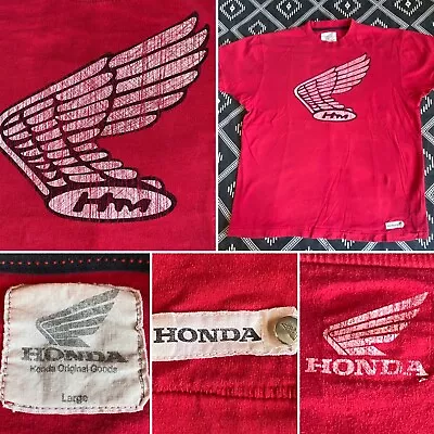 HONDA Motorcycles 1968 Wing Logo Licensed Retro T-Shirt. LARGE (NV) Preowned • $29.95