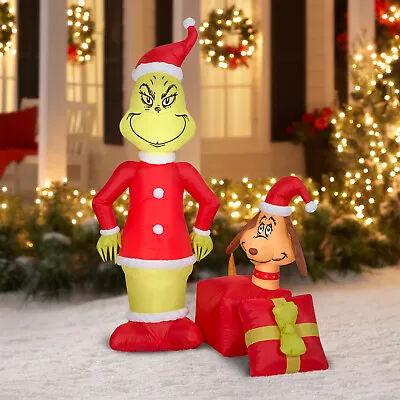 $48.75 • Buy Dr. Seuss The Grinch And Max Airblown Inflatable 5.5ft 65th Anniversary New