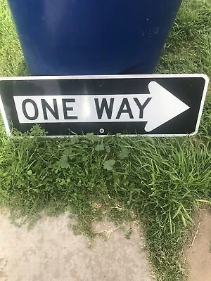 One Way Street Sign Used   36” X 12” • $41