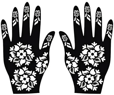 Henna Stencils Hand Mehndi Art Template For Temporary Tattoo • £2.99