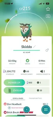 Pokemon Go SKIDDO/Safari Zone/Rare/20K Stardust Tr@de!  • £2.99