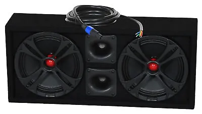 $123.95 • Buy QPOWER QCHERO10 250w RMS Chuchero Box 10  Mids Speakers+Bullet Tweeters+Cable