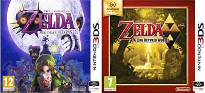 Legend Of Zelda A Link Between Worlds & Majora's Mask Nintendo 3DS Game Bundle • $119.95