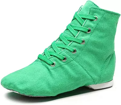 HIPPOSEUS Canvas Over The Ankle Lace Up Jazz Boots Ballroom Modern Dance...  • $61.99