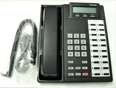 $21.95 • Buy Toshiba DKT2020 SD Phone Tested Warranty Digital Business With Display Charcoal