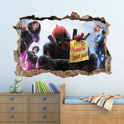 £14.99 • Buy Marvel Deadpool Hole In Wall Sticker Decal Decor Art Kids Bedroom Decoration