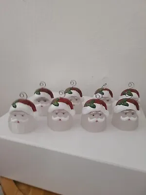 Celebration Crystal Christmas Santa Clause Place Settings Name Holders SET/8 • $22.65