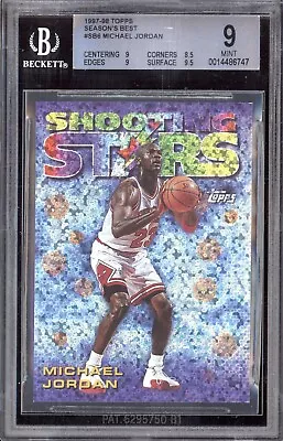 Michael Jordan Bgs 9 1997-98 Topps Season’s Best #sb6 Shooting Stars Refractor • $107.50