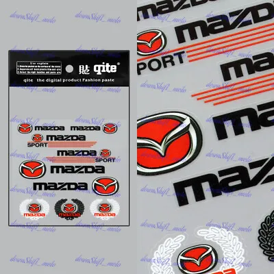 9pcs (Set) For Mazda Car Door Window Laptop Case Vinyl Decal Sticker • $8.97