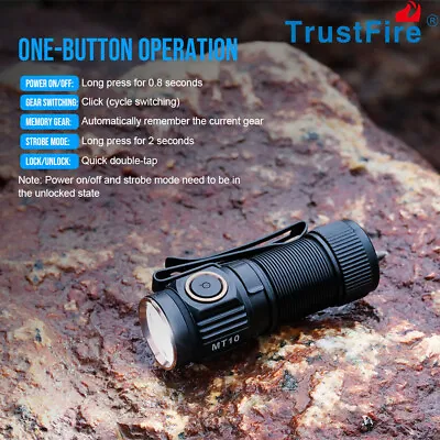 TrustFire 1000LM Portable LED Pocket Flashlight Rechargeable MINI EDC Flashlight • $25.64