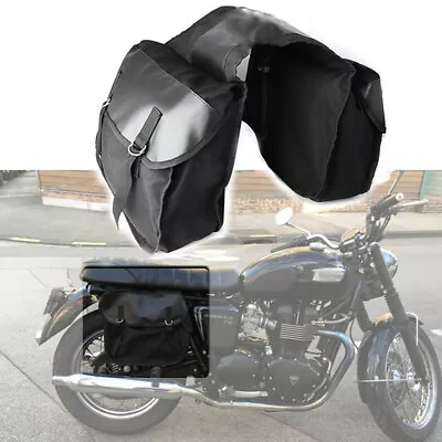 Motorcycle Pannier Bags Bicycle Rear Carrier Rack Seat Trunk Storage Saddle Bag • $35.90