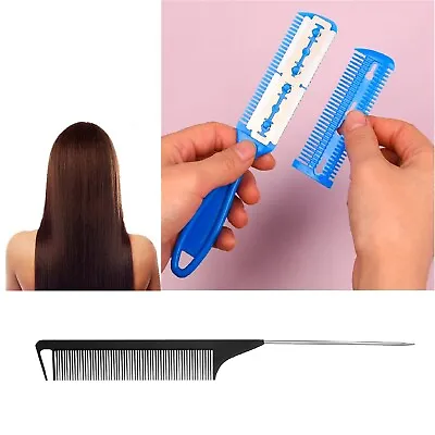 Double Side Thinning Comb Professional Trimmer Shaper Razor Blade • £1.99