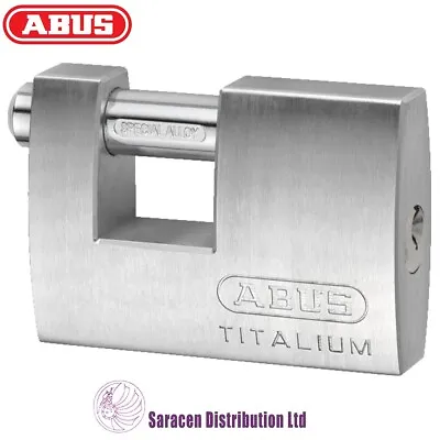 ABUS TITALIUM PADLOCK 70mm MONBLOCK STANDARD SHACKLE KEYED - 82TI/70 • £19.95