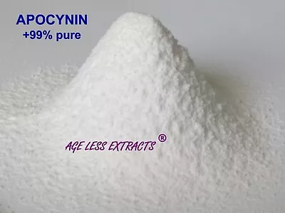 APOCYNIN +99% Pure White Powder ANTI-AGING Immune System Booster/Restorer • $20