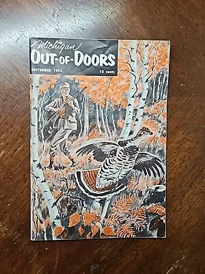 Michigan Out Of Doors Magazine September 1952 Vintage • $40