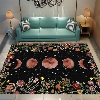 Moon RugMoon Light RugMoon Pattern RugAstrology RugStarry Night RugArea Rug • $12.35