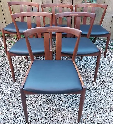 Mid Century Modern 6 Danish Curved Back Dining Chairs • £1499.99