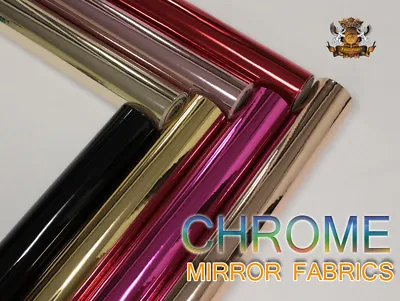 Patent CHROME MIRROR Glossy Vinyl TPU Leatherettes Fabric 54  Wide (BTY) • $19.50