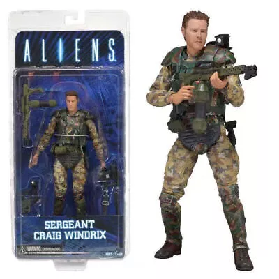 NECA Alien Sergeant Craig Windrix Marine 7  Action Figure Aliens Movie Series 2 • $26.69