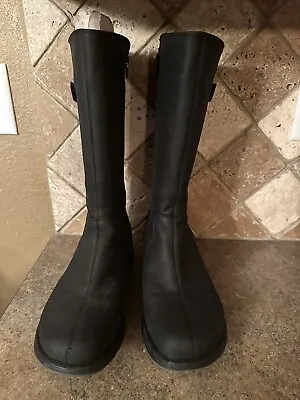 Merrell Travvy Tall Boots Womens Size 10 Zip Waterproof Black Leather • $45