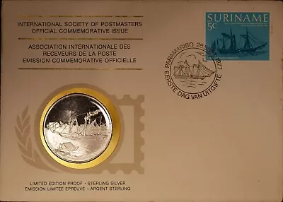 Sterling Round Honoring The Steamship To Travel EU To SA W/Commemorative Stamp • $41.95