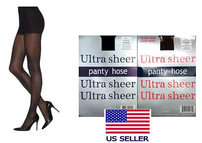 Lot Of 5 Pack--Ultra Sheer Pantyhose  One Size   Queen Size   Stocking Nylon • $8.99