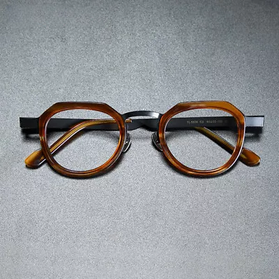 Vintage Titanium Eyeglasses Frame Men Acetate Glasses Women Retro Eyewear RxAble • £32.39