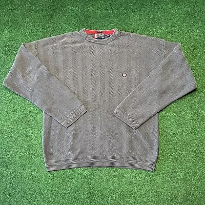 Vtg CHAPS RALPH LAUREN Sweater Mens XXL Chunky Knit Hand Framed Herringbone 90’s • $39.98