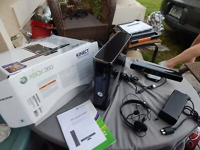 Microsoft Xbox 360 1439 250GB? Console Power Cord Kinect Box Estate Find • $99.99