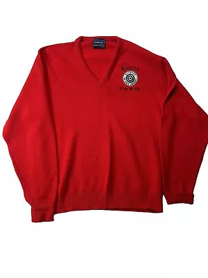 Vintage Rutgers State University Class Of 1970 Sweater Size Large Red CB10 • $40