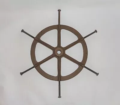 Vintage Nautical Ship Sailboat Steering Wheel Helm Decor Brass 23.5” • $249.95