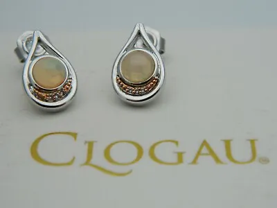 £129.95 • Buy Welsh Clogau Sterling Silver & 9ct Rose Gold Serenade Opal & Diamond Earrings