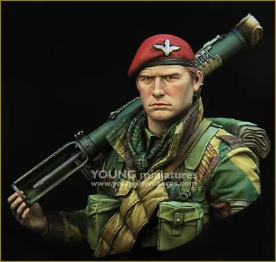 Young Miniatures - British Airborne With PIAT WWII  - 1/10th Resin Bust - YM1871 • £55