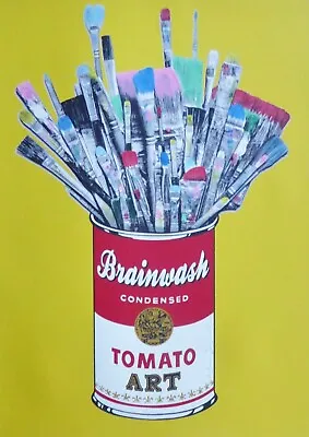 Mr Brainwash Tomato Pop – Yellow In A Can Hand Signed Uniquely Hand-Finished Art • $2495