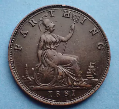 1881 Victoria Farthing As Shown. • £7.50