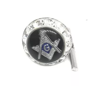 Freemason Masonic Crystal Tie Tack / Lapel Pin • $19.99