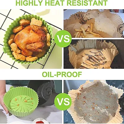 Enhanced Cooking Efficiency With Heat Resistant Air Fryer Silicone Liner • £8.29