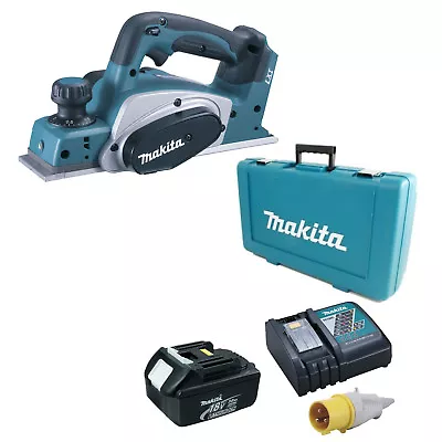 MAKITA 18V DKP180 PLANER 1 BL1830 BATTERY 110v DC18RC CHARGER CASE • £712.88