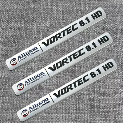 For Allison Transmission Vortec 8.1HD Emblem Badge 3D Silver -3X • $19.99