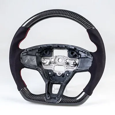 Carbon Fiber Flat Bottom Suede Steering Wheel For Ford Mustang Mach-E 2021-2024 • $474.89