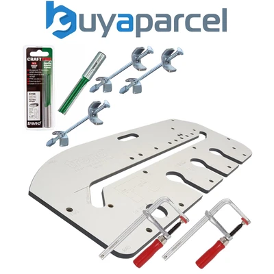 £129.95 • Buy Trend KWJ700 Kitchen Worktop Jig Inc Join Bolts 12.7 C153 Cutter Pair Of Clamps