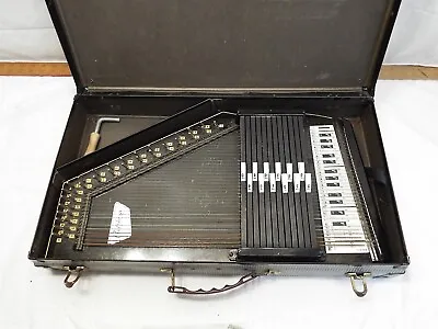 Vintage Oscar Schmidt Auto Harp Zither Lap Musical Instrument Autoharp With Case • $159