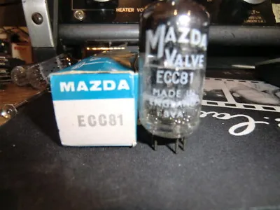 NOS Mazda  ECC81 1965 12at7 England Tube AVO Tested  • $45