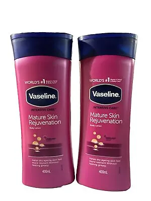2 Bottles Vaseline Intensive Care Mature Skin Rejuvenation Body Lotion. 13.5OZ • $24.95