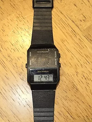 Micronta  Vintage Talking Vox Watch-Alarm In Working Condition W/New Battery. • $25