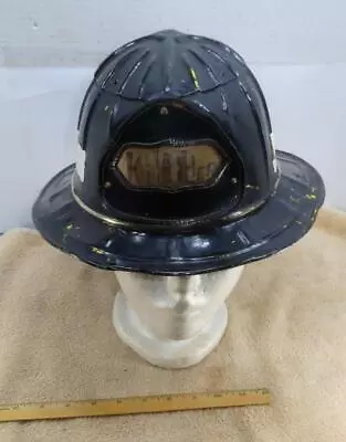 Vintage CAIRNS & Brother Firefighter Fire Metal Helmet Fireman Clifton NJ !! • $124.95