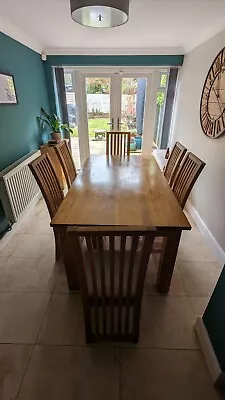 Oak Dining Table And 6 Chairs • £200