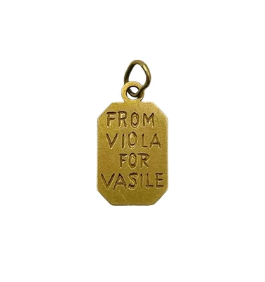 $115.42 • Buy Cute Solid 14k Yellow Gold Mini Dog Tag Charm Pendant! Free Shipping!