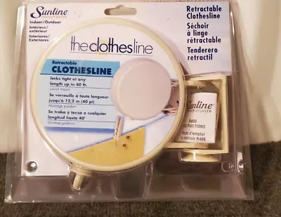 Vintage Retractable Clothesline Reel 40'ft Model R400 NOS • $13.99